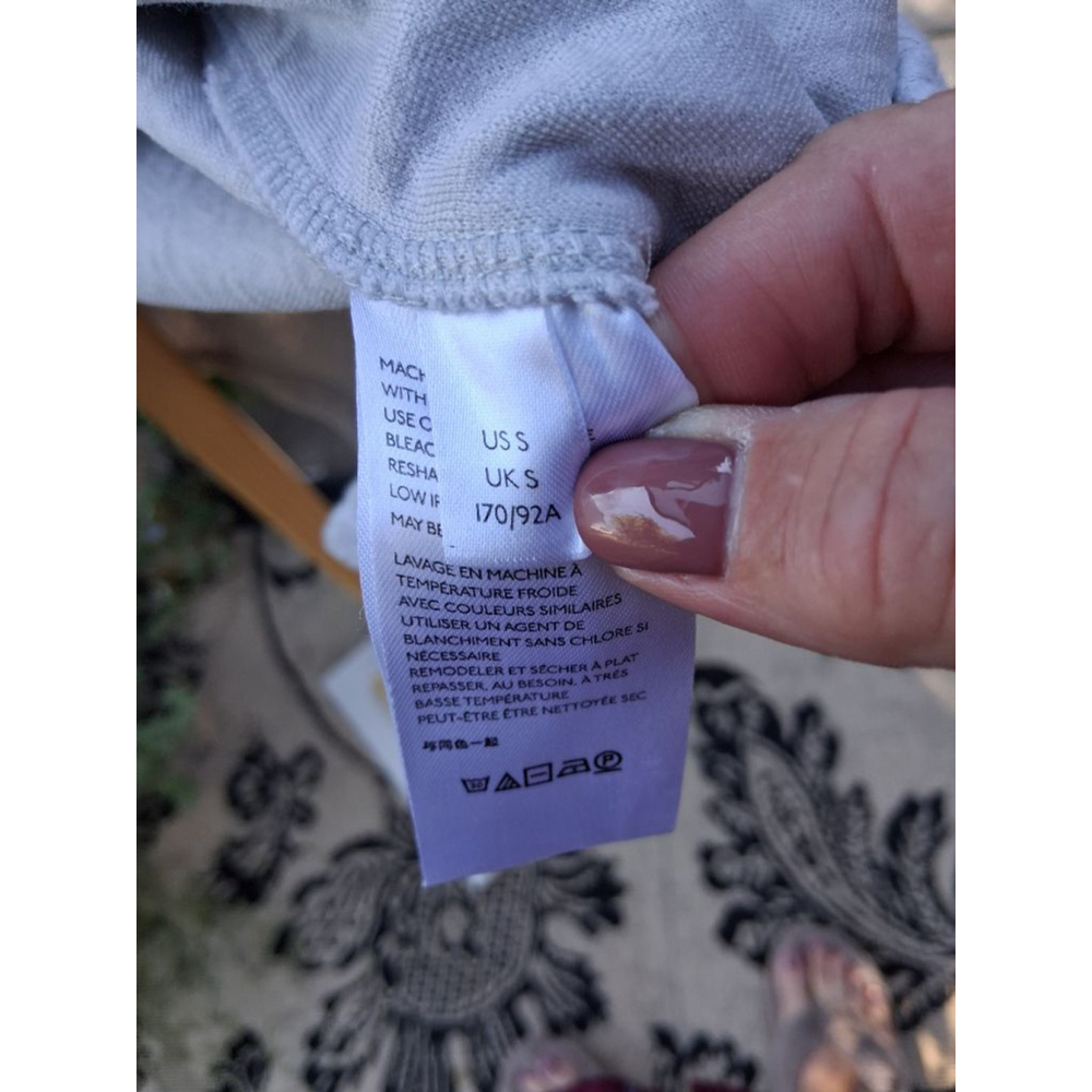 Free People Easy Street Textured Mini Dress S Blue Gray Sleeveless Babydoll Boho - Picture 6 of 12
